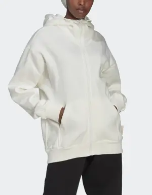 Adidas Veste à capuche entièrement zippée en molleton Studio Lounge