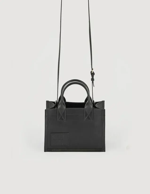 Sandro Small Kasbah tote in smooth leather. 1