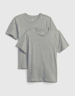 Kids Organic Cotton Undershirt (2-Pack) gray