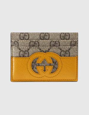 Card case with cut-out Interlocking G