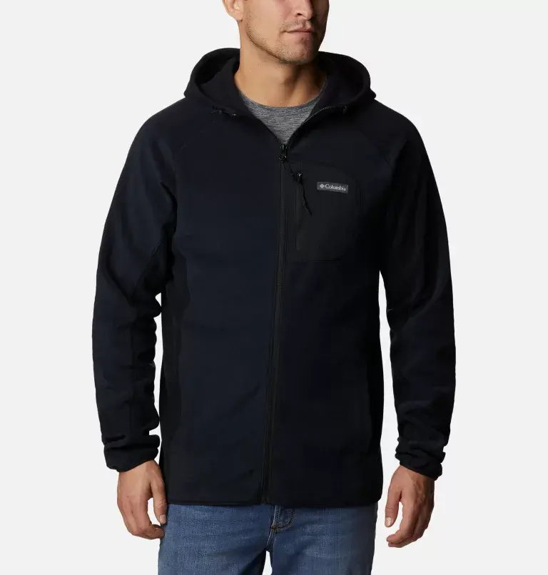 Columbia Men's Outdoor Tracks™ Hooded Technical Fleece Jacket. 1