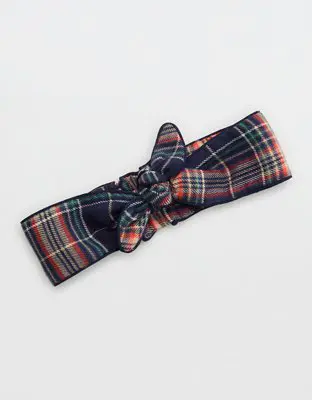 American Eagle Flannel Bow Headband. 1