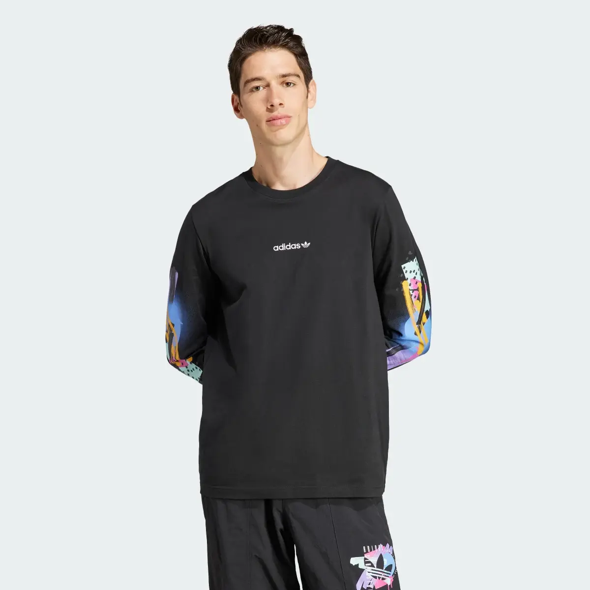 Adidas Retro Graphic Long Sleeve Tee. 2