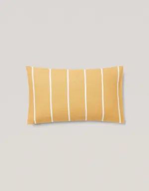 Mango Poszewka na poduszkę bawełniana w paski 30x50cm