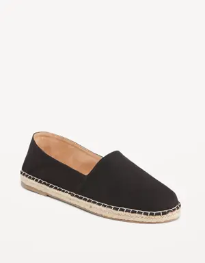 Old Navy Canvas Espadrille Flats for Women black