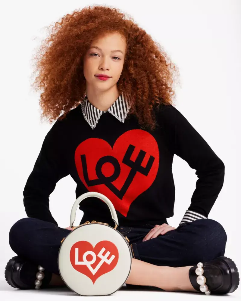 Kate Spade Love Heart Intarsia Sweater. 2