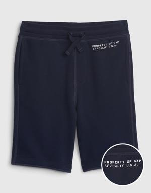 Kids Pull-On Fleece Shorts blue