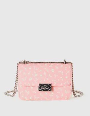 small pink patterned be bag