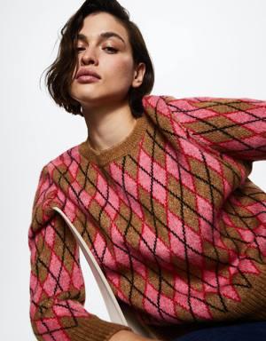 Rhombus design sweater