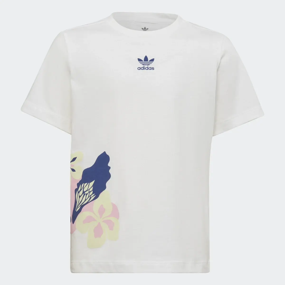 Adidas Flower Print Tee. 1