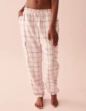 Plaid Cargo Pajama Pants