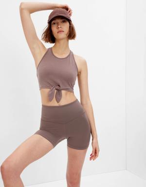 Fit Breathe Tie-Front Cropped Brami brown