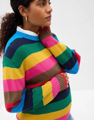 Maternity Puff Sleeve Sweater multi