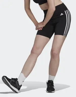 Training Essentials 3-Stripes High-Waisted Short Leggings