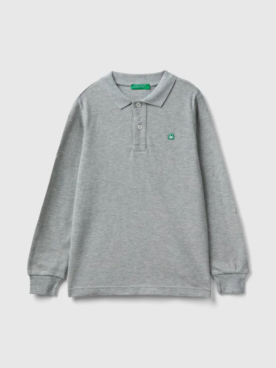 Benetton 100% organic cotton long sleeve polo. 1