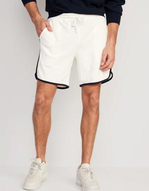 Dolphin-Hem French Terry Shorts for Men -- 7-inch inseam white