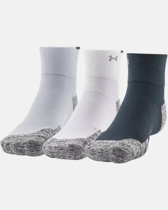 Under Armour Unisex UA ArmourDry™ Run Cushion 3-Pack Quarter Socks. 1