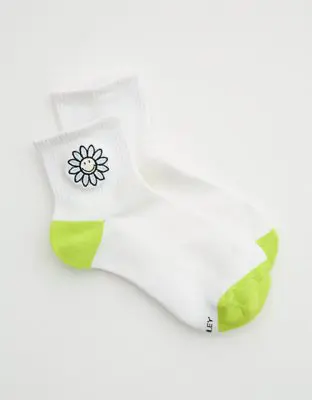 American Eagle Smiley® Embroidered Bobby Socks. 1