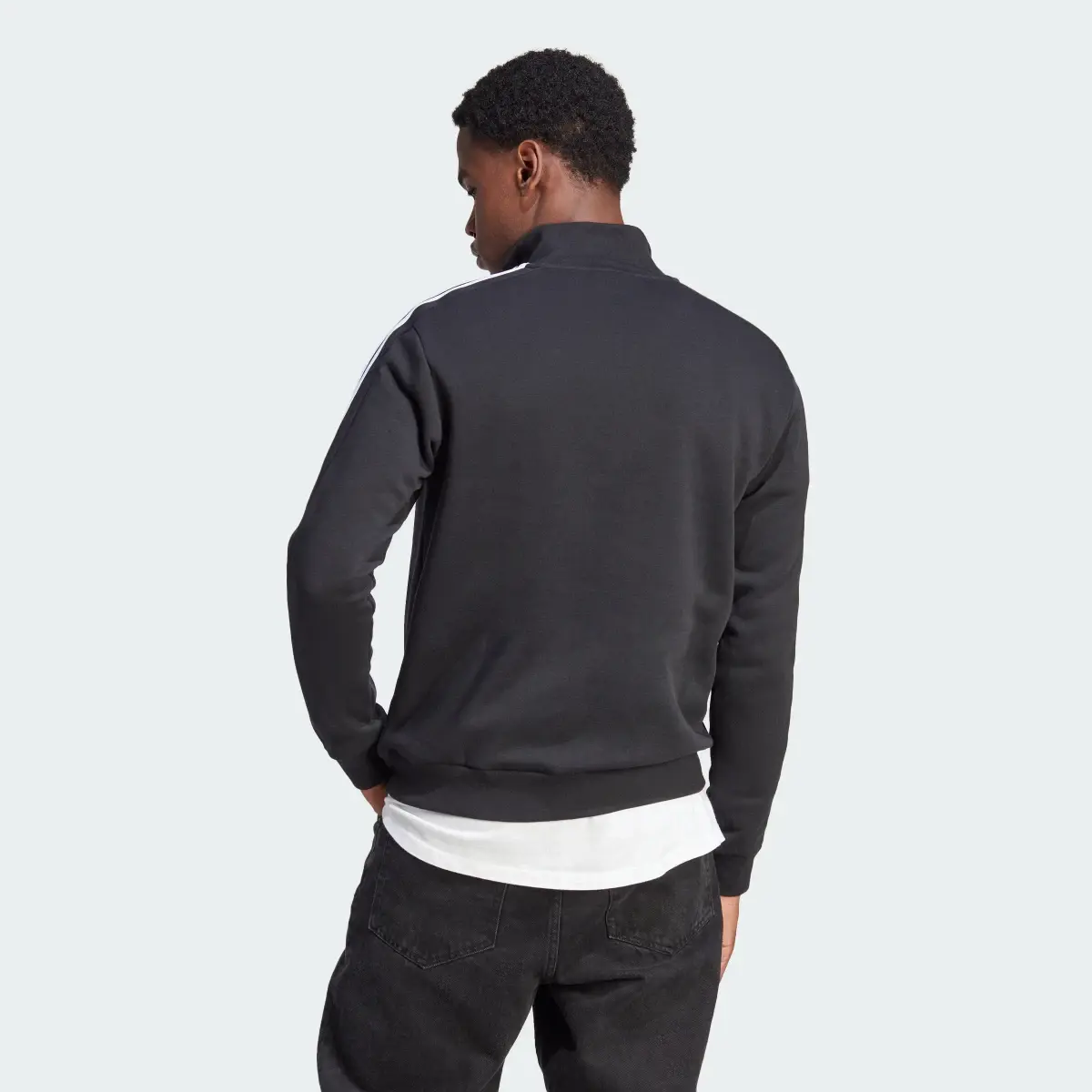 Adidas Essentials Fleece 3-Stripes 1/4-Zip Sweatshirt. 3