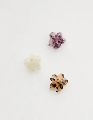 American Eagle Mini Flower Hair Clip 3-Pack. 1