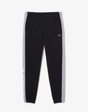 Men’s Track Pants with Branding and Contrast Stripe Detail