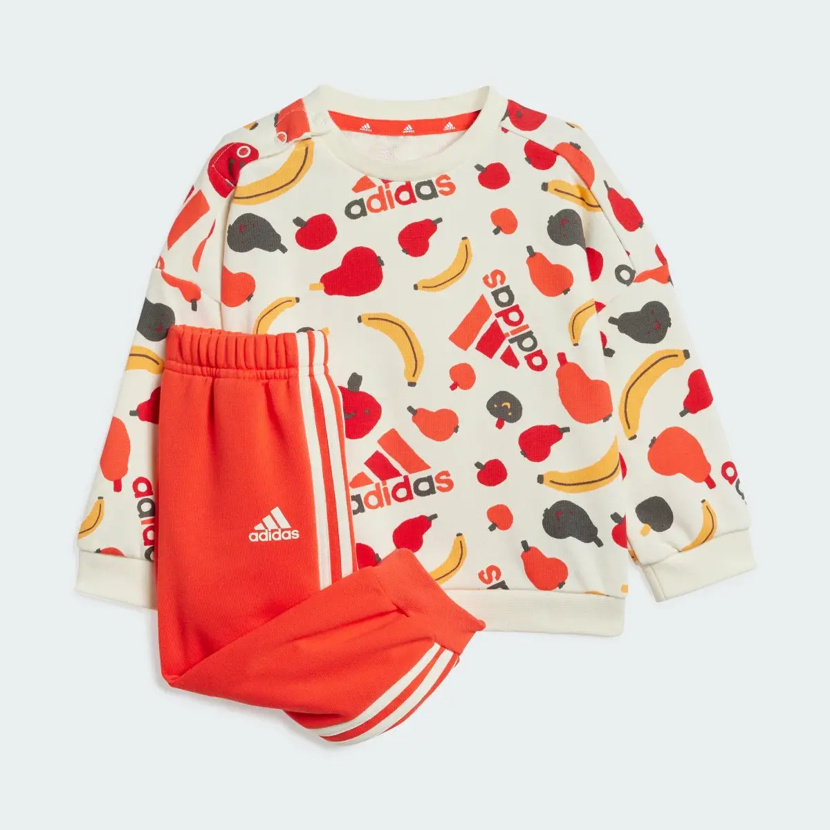 Adidas Essentials Allover Print Jogger Set Kids. 2