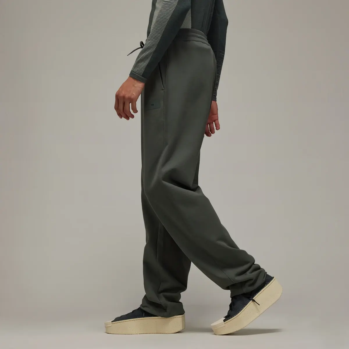 Adidas Y-3 Organic Cotton Terry Straight Joggers. 2