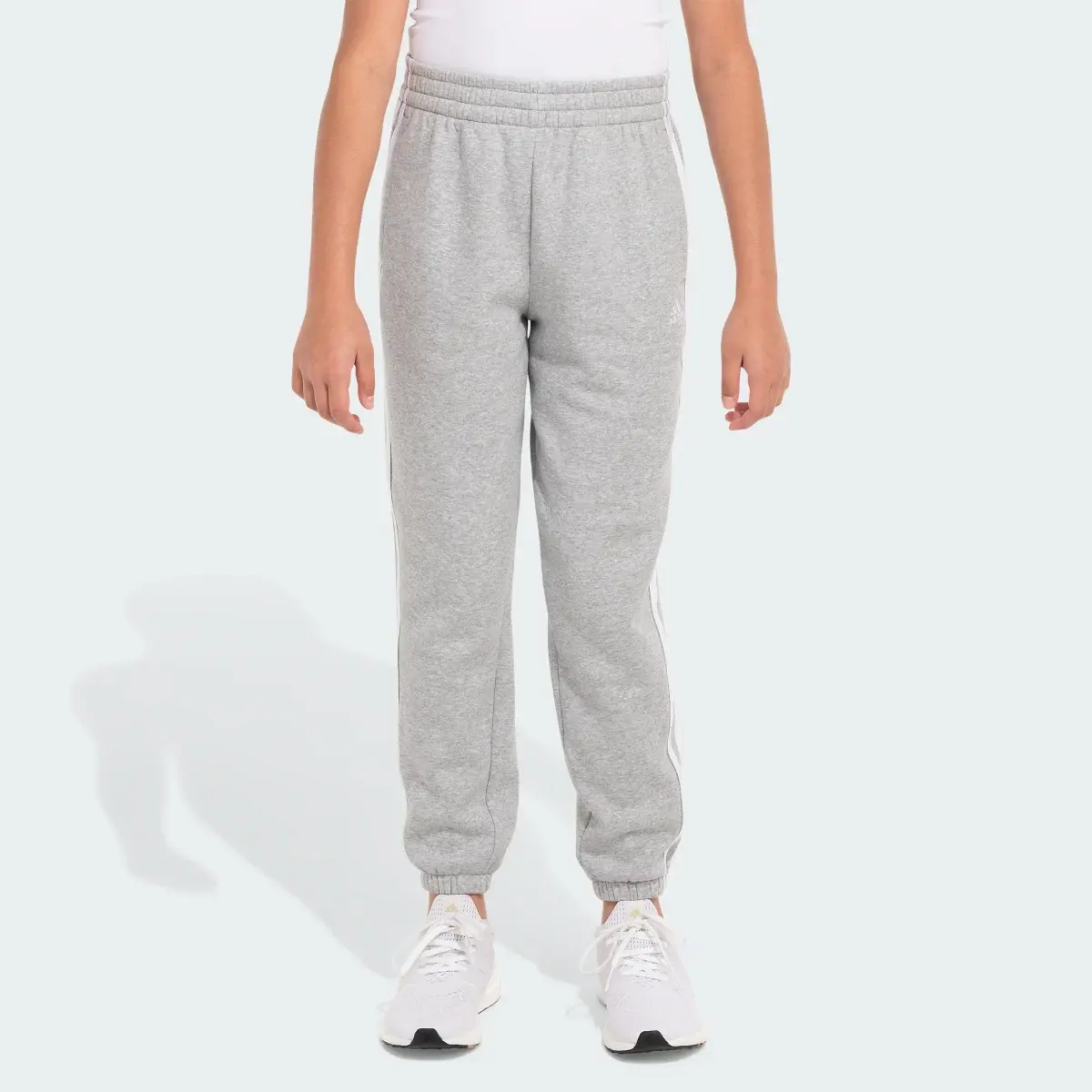 Adidas Essentials 3-Stripes Fleece Joggers (Extended Size). 1