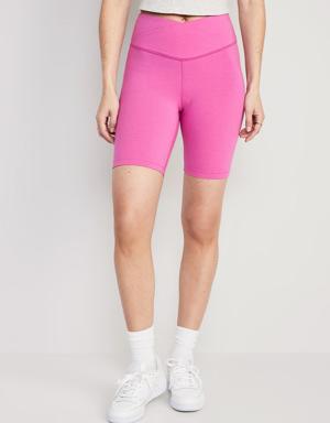 Old Navy Extra High-Waisted PowerChill Biker Shorts for Women -- 8-inch inseam pink