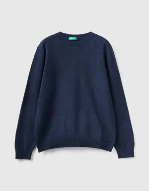 sweater in cashmere and wool blend