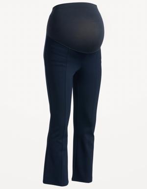 Old Navy Maternity Full Panel Cropped Flare Pants blue