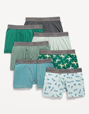 Printed Boxer-Briefs Underwear 7-Pack for Boys