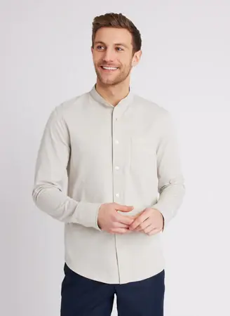 Kit And Ace City Tech Collarless Shirt Standard Fit. 1