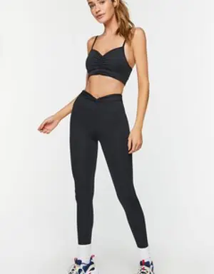 Forever 21 Active Twist Front Leggings Black