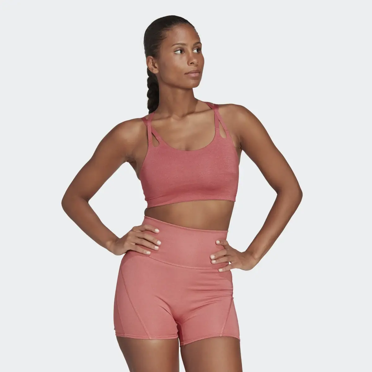 Adidas Yoga Luxe Studio Light-Support Fire Bra. 2