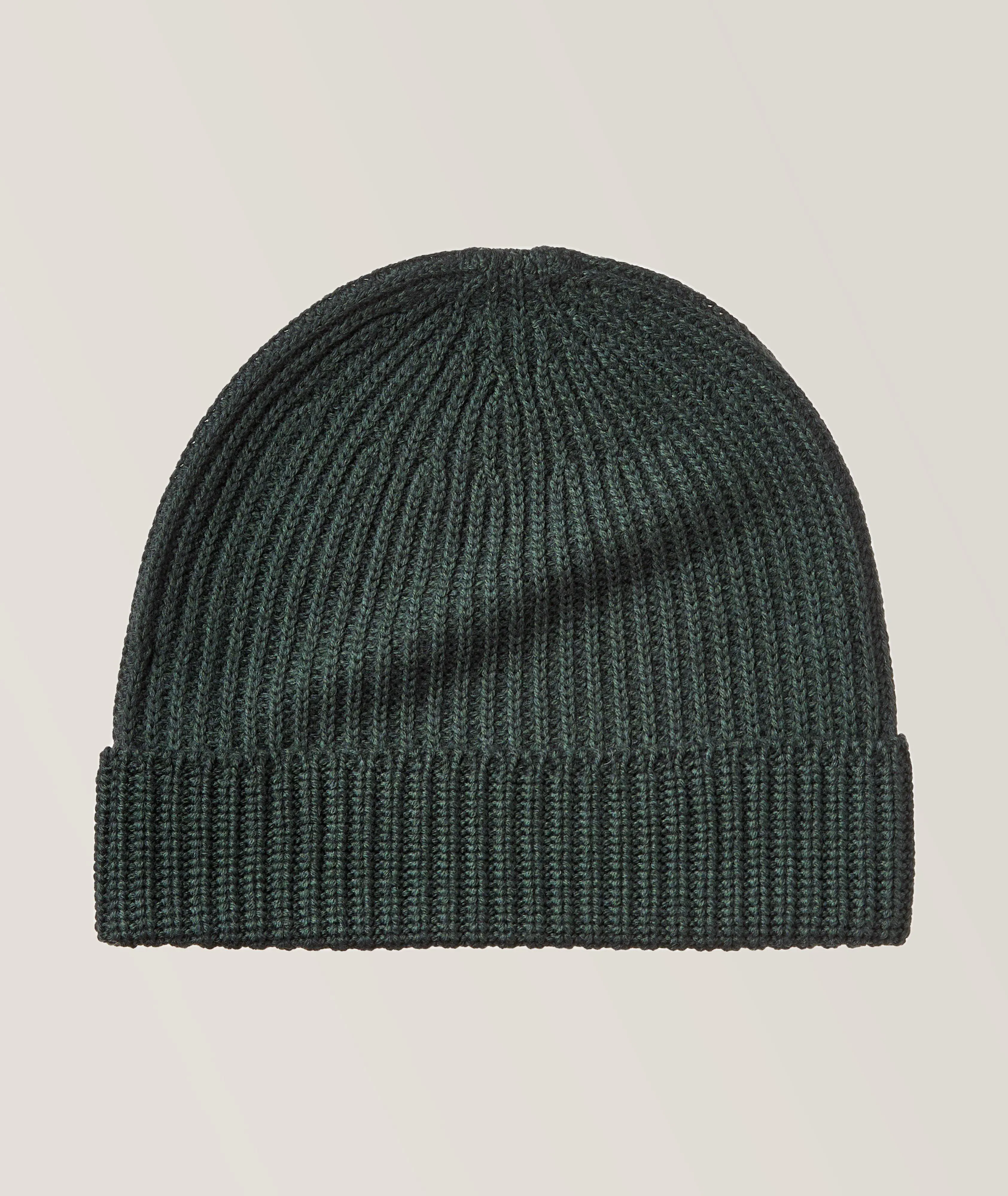 Harry Rosen Ribbed Merino Wool Beanie. 1