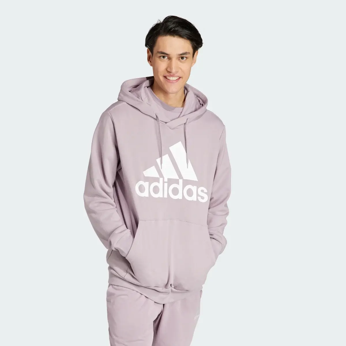 Adidas Sudadera con Gorro Essentials Logo Lineal Felpa. 2