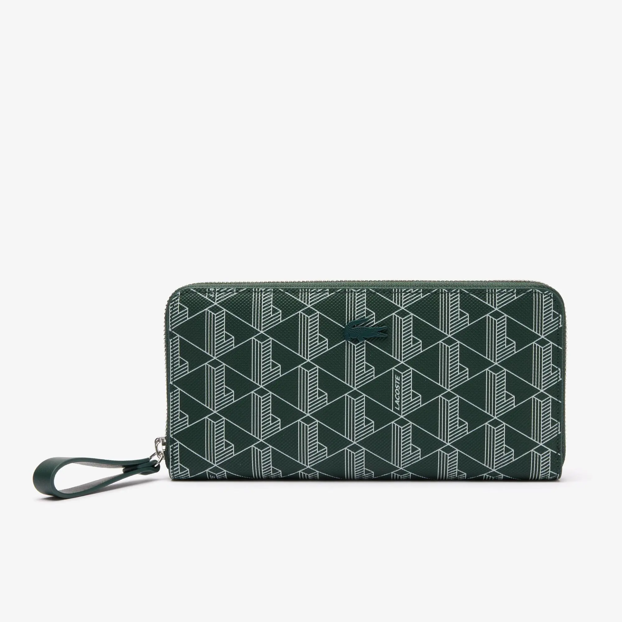 Lacoste Carteira com zip com estampado de monograma Lacoste para mulher. 1 Lacoste Carteira com zip com estampado de monograma Lacoste para mulher. 1