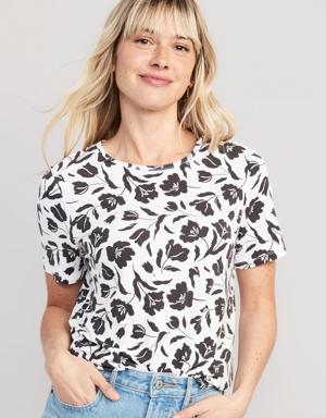 Old Navy Luxe Crew-Neck T-Shirt for Women multi