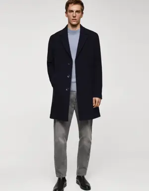 Lightweight recycled wool coat 