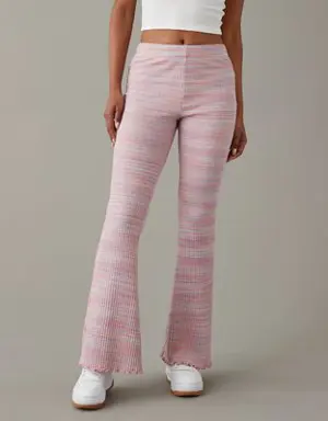 Super High-Waisted Space-Dye Flare Pant