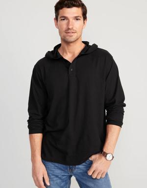 Long-Sleeve Jersey Pullover Hoodie for Men black