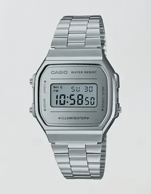Casio Vintage Silver-Tone Stainless Steel Bracelet Watch