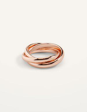 Gold-Toned Intertwined Ring for Women