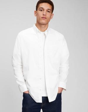 Gap All-Day Poplin Shirt in Standard Fit white