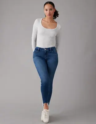 American Eagle Next Level Curvy High-Waisted Cropped Jegging. 1