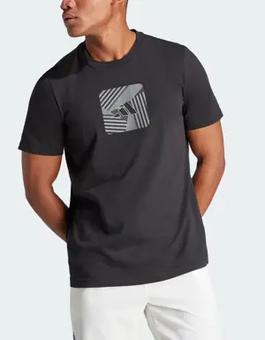 Playera de Tenis Aeroready Logo Block Estampada