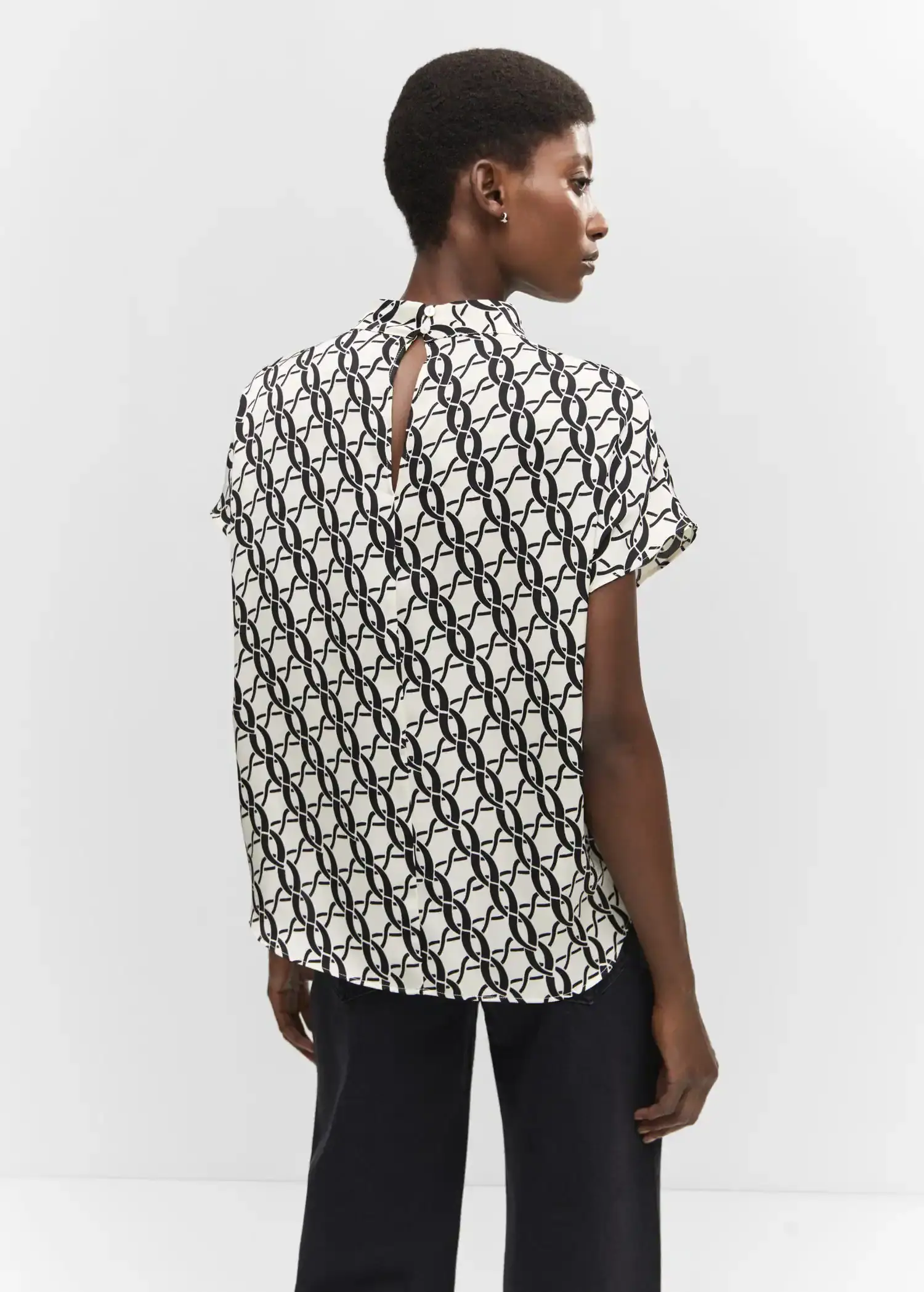 Mango Chain print blouse. 3