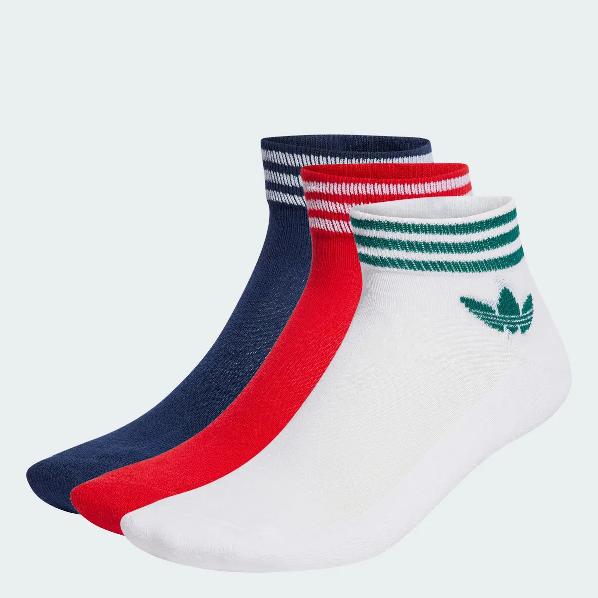 Adidas Adicolor Island Club Trefoil Ankle Socks 3 Pairs. 1