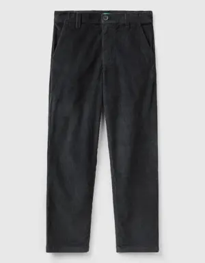 slim fit velvet pants